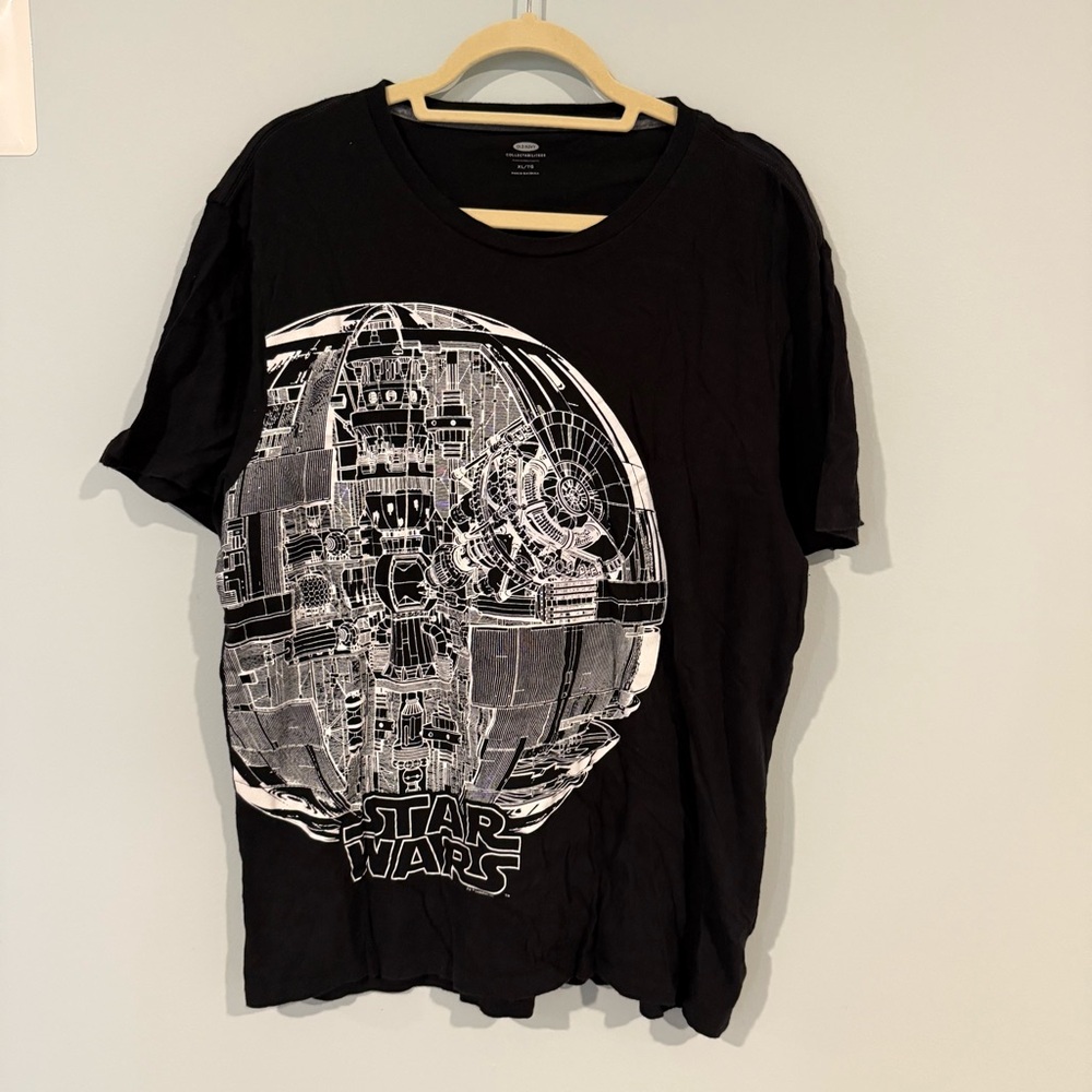 Old Navy Black Collectabilitees T-Shirt- Star Wars Death Star
